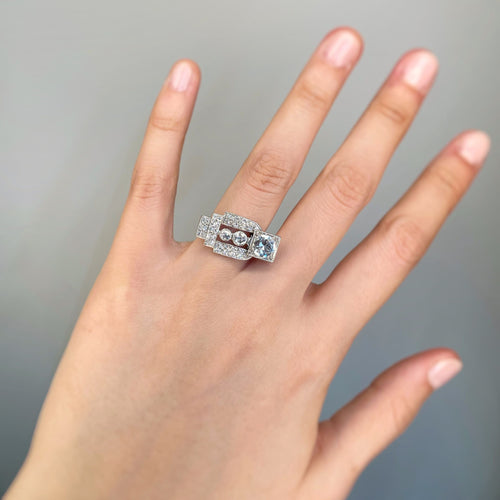 Bague Bague - Or, Platine & Diamants 58 Facettes 240063R