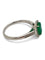 Bague 52 Bague or blanc émeraude 1 ct et diamants 58 Facettes