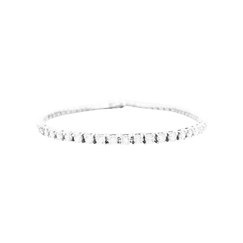 Bracelet Bracelet ligne, or blanc et diamants. 58 Facettes 34819