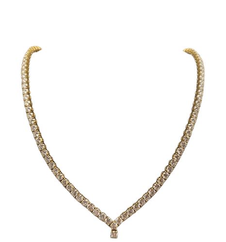 Collier Collier rivière or jaune et environ 12 carats de diamants 58 Facettes 240486