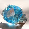 Bague 53 Bague Topaze Bleue 9.08 Ct Diamants 58 Facettes 7815 A