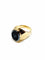 Intaglio ring in gold and hematite 
