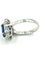 Bague 55 Bague Or Blanc 14K Tanzanite et Diamants 58 Facettes