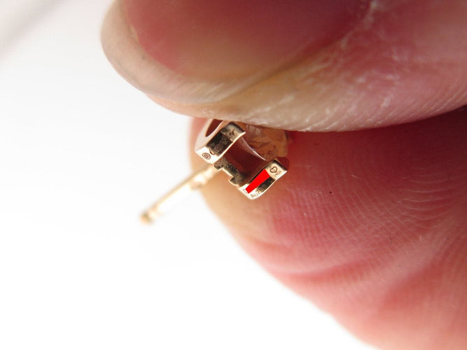 Boucles d'oreilles boucles d'oreilles puces CARTIER c en or rose diamant 0.48ct s 58 Facettes 270984