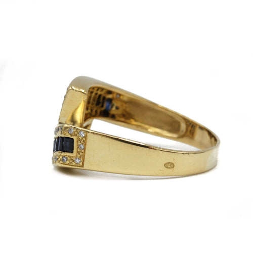 Bague 63 Bague - Or, Diamants & Saphirs 58 Facettes 250117R