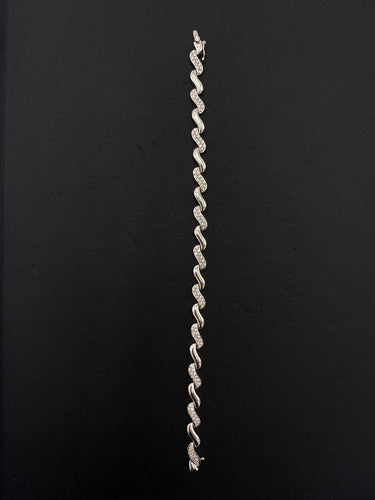 Bracelet Bracelet rivière de diamants or blanc 58 Facettes 096424206630