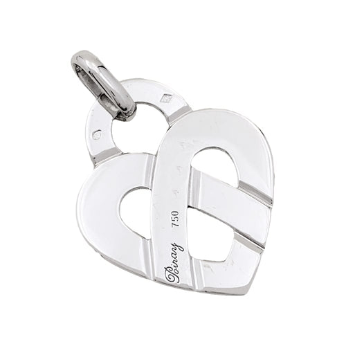 Pendentif Pendentif Poiray, "Coeur Entrelacé", or blanc. 58 Facettes 35311
