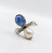 Bague 56 Bague Art Déco or blanc, saphir naturel, perle, diamants 58 Facettes A05893
