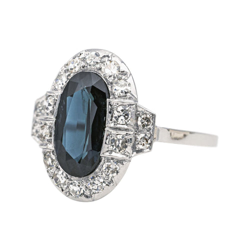 Bague 59 Bague Pompadour Platine Saphir, Diamant 58 Facettes 4099640CN