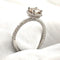 Bague 54 Bague en or avec diamant champagne + diamants blancs 58 Facettes AO-0010