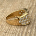 Bague 54 BUCHERER - Bague or jaune diamants 58 Facettes 312