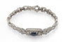 Bracelet Bracelet exclusif en or blanc avec saphir et diamants de style Art Déco 58 Facettes PPK03