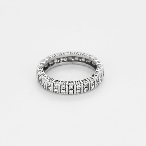 Trouwring Diamanten wiel witgoud 