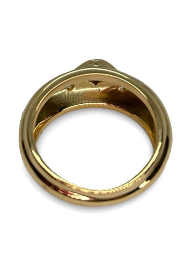 Bague 50 Bague Chaumet or jaune saphir cabochon et diamants 0,09 ct 58 Facettes 972