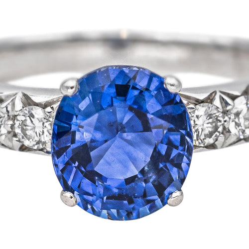 Ring 52 White gold ring Sapphire, Diamond 58 Facettes 4795162CN