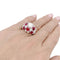 Bague 52 Bague platine, diamants, rubis. 58 Facettes 33584