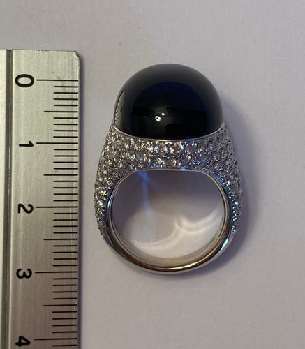 Chantecler - Anello Cherie in oro bianco 18k, onice e diamanti 