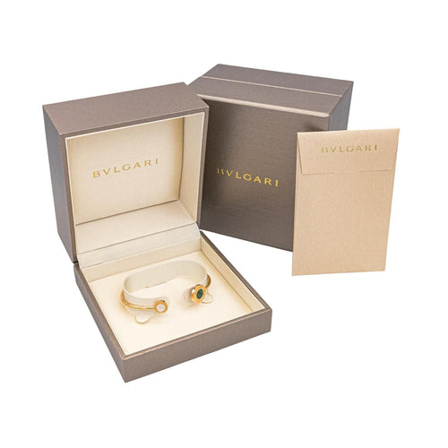 Bracelet Bulgari Bracelet Jonc Bvlgari Bvlgari Or rose Malachite, Nacre, Onyx 58 Facettes 4173757RV