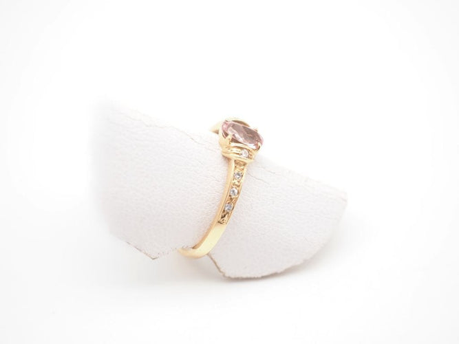 Bague 53 Bague or jaune Tourmaline et diamants 58 Facettes