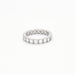 Bague 55 Alliance Américaine or blanc diamants 58 Facettes 240 565