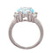 Bague Bague design en or avec topaze bleue et diamants 58 Facettes AO-0003