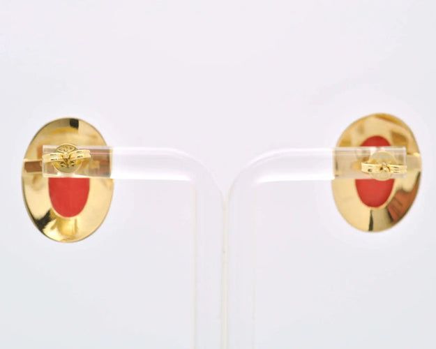 Orecchini in oro giallo con corallo 58 Facettes 9247