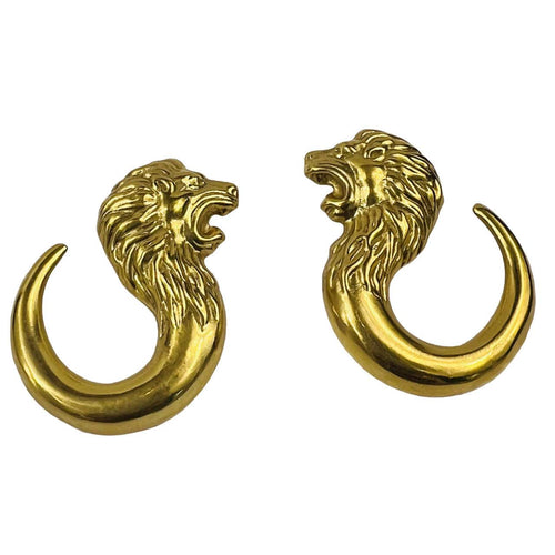 Boucles d'oreilles Boucles d'Oreille Or Tête de Lion 58 Facettes 20400000222