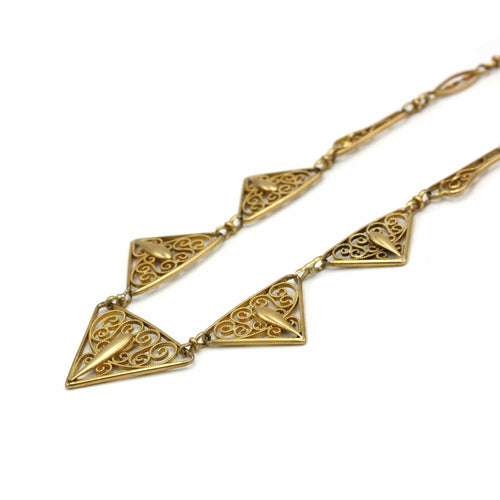 Collier Collier draperie Art Nouveau - Or jaune filigrané 58 Facettes 250057SP