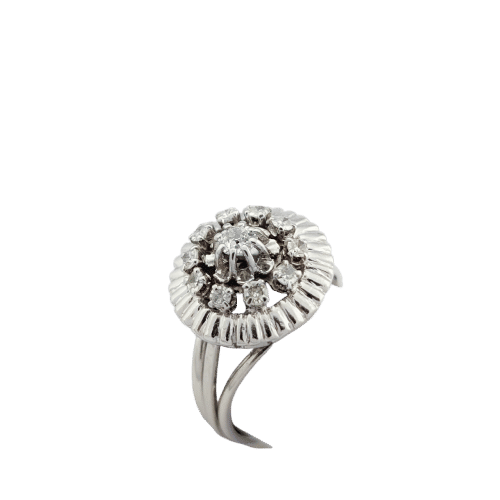 Bague 55 Bague en or blanc et diamants 58 Facettes 32932