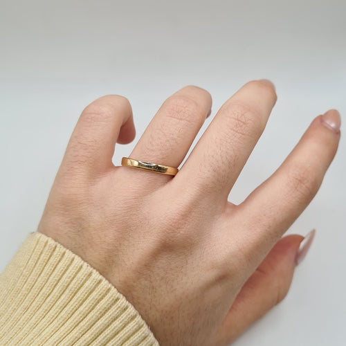 Bague 61 Alliance or rose 58 Facettes