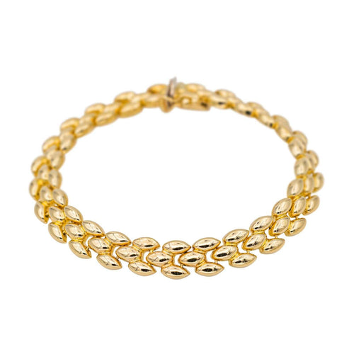 Bracelet Bracelet Maille grain de riz Or jaune 58 Facettes 4553811CN