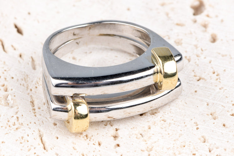 Bague 49 Bague 18 carats Or blanc Or jaune 58 Facettes BGBIJB-107