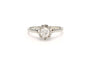 Bague 51 Bague Art Déco en or blanc sertie d'un diamant 58 Facettes 22377