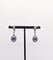 Boucles d'oreilles Boucles d'oreilles en or blanc diamants et perles grises 58 Facettes