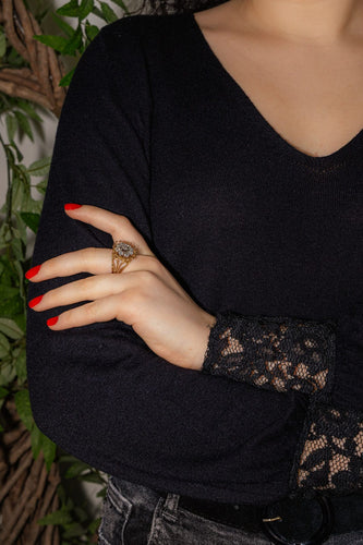 Bague 58 Bague Or jaune, Platine Diamant 58 Facettes 4951651CN