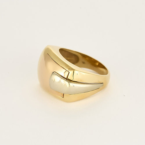 Bague 61 Bague en Or jaune, blanc et rose 18k 58 Facettes CHAL1186