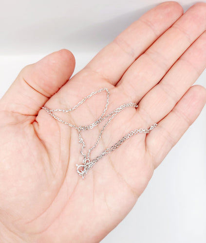 Chaîne vintage or blanc maille forçat 58 Facettes A06230