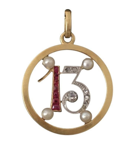 Onnenriipus Art Deco 13 keltakultaa, Platina 