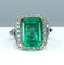 Bague 51 Bague émeraude 5,32 carats et diamants 58 Facettes AB303