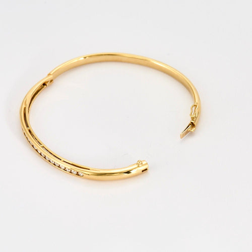 Bracelet Bracelet Rigide Rivière or jaune diamants 58 Facettes LP1054