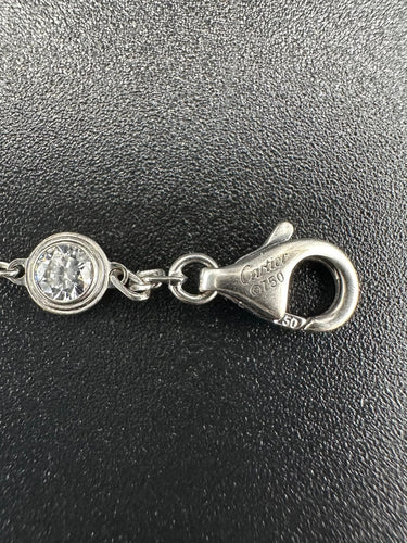 Bracelet CARTIER. Collection "Diamants légers, bracelet or blanc et diamants 58 Facettes