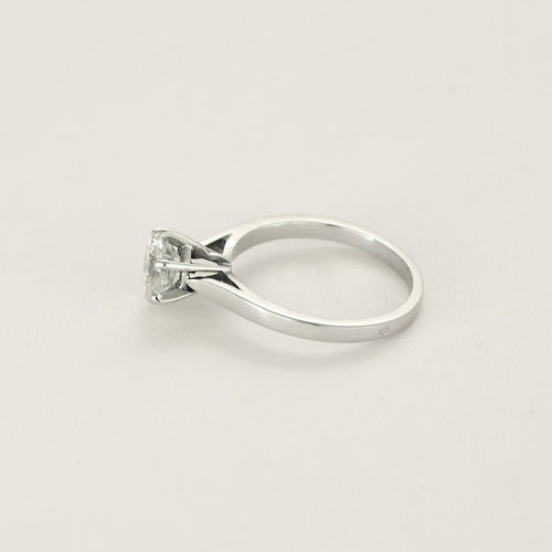 Bague 53 Solitaire en or blanc et diamant 58 Facettes B250581