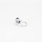Bague 53.5 Bague or blanc, saphir bleu de Ceylan et diamants 58 Facettes