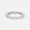 Bague 55 Alliance dite américaine en or gris et diamants 58 Facettes 127210119557