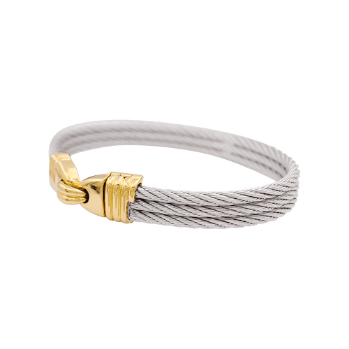 Bracelet Bracelet vintage Fred, "Force 10", or et acier. 58 Facettes 34530