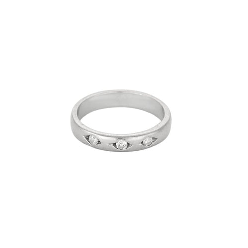 Bague Allliance en or gris 14K diamants 58 Facettes LAV16964