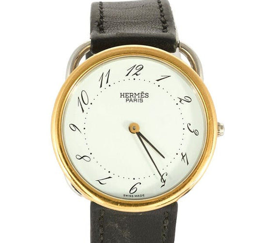 Montre HERMES - Montre Arceau - Plaqué or et acier 58 Facettes