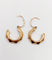 Boucles d'oreilles Créoles style Art Déco or rose finement travaillées 58 Facettes A06264