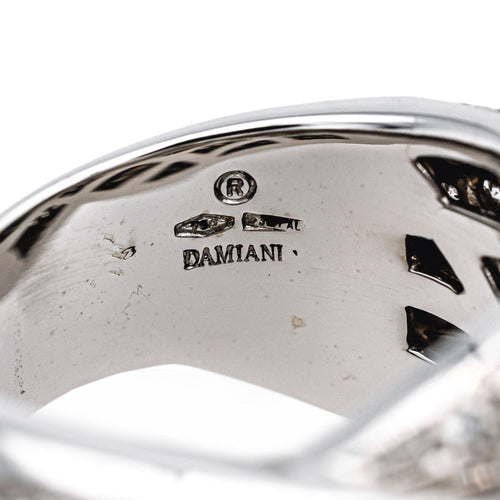 Bague 52 Damiani Bague Cocktail Gomitolo Or blanc Diamant 58 Facettes 4270297RV