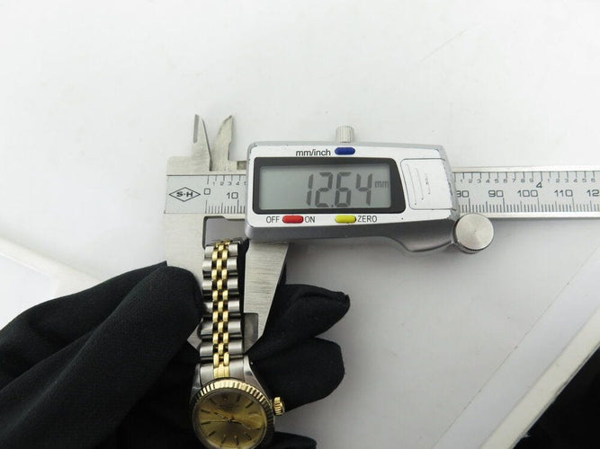 Montre vintage montre ROLEX lady date jubile 6917 26 mm en or & acier automatique 58 Facettes 268181